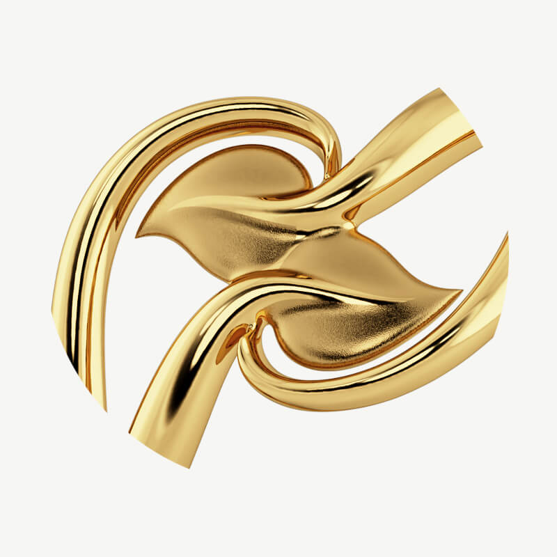 Gold Wedding Ring - immagine 2
